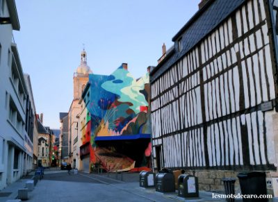 Un des fresques de street-art à découvrir lors d'une proemanade à pied dans Rouen.